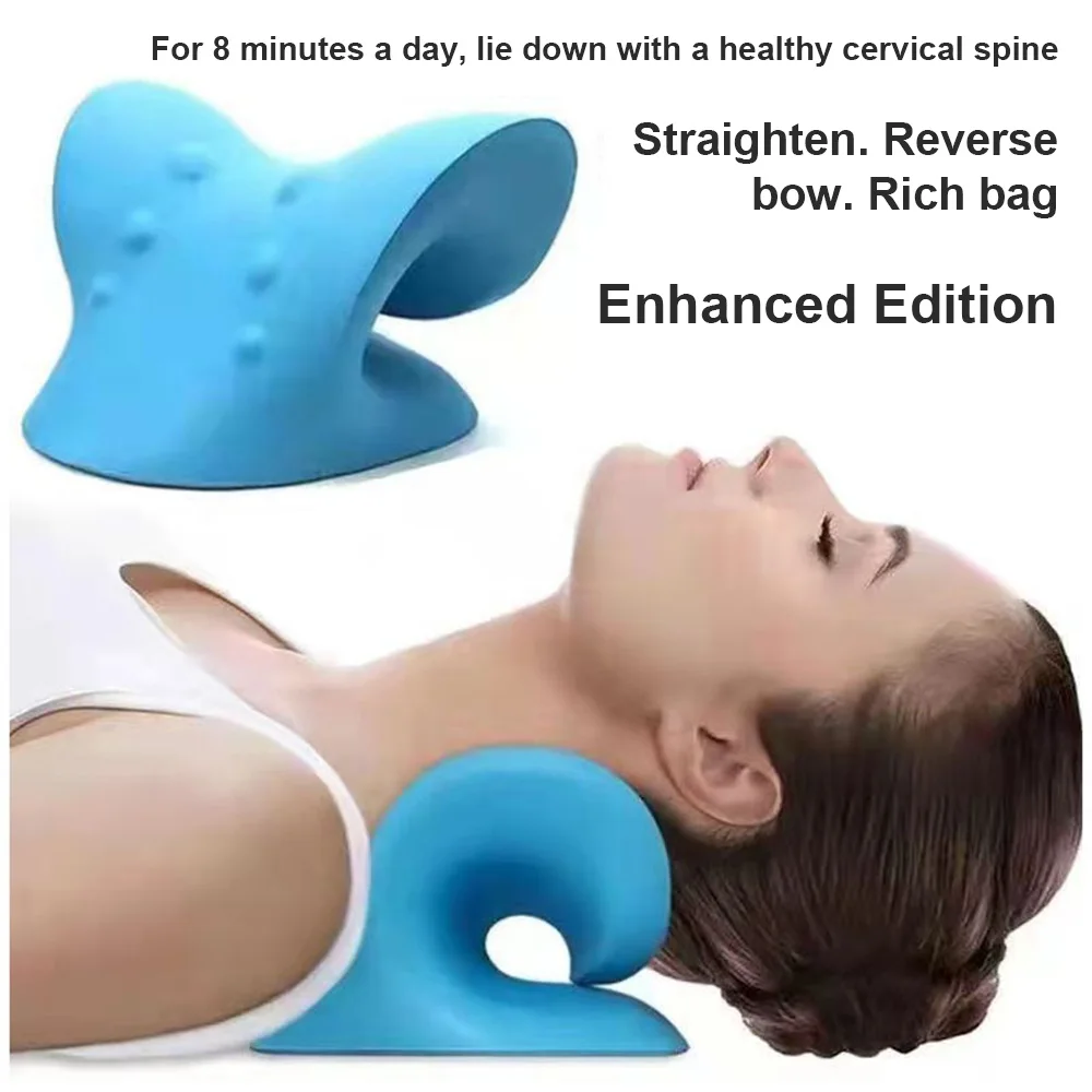 

Neck Shoulder Stretcher Relaxer Neck Massage Pillow Cervical Spine Stretch Relieve Neck Muscle Soreness Ergonomic Massage Pillow