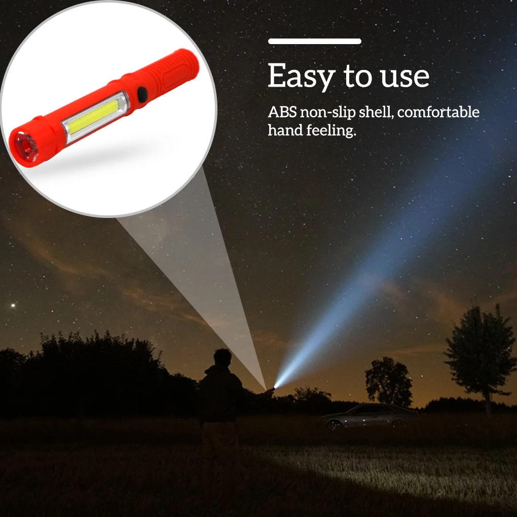 

LED Flashlight Portable Electrician Penlight Running Torch Battery Powered Spotlight Emergency Lamp Accessories