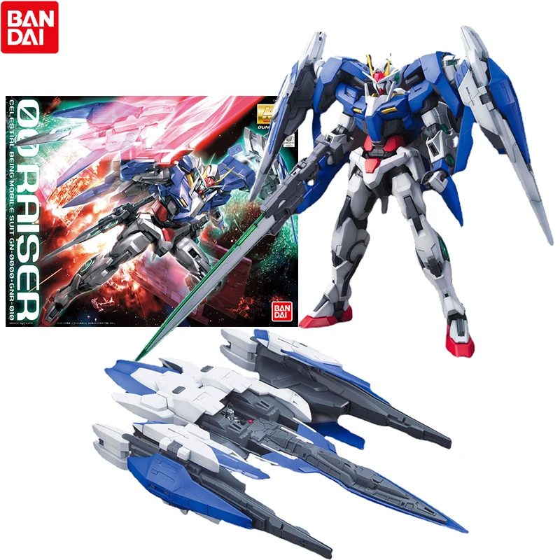 

Фигурка Bandai из аниме «Гандам», Подлинная модель, Комплект аниме, сбор по рецепту MG 00, Gundam, аниме экшн-фигурка, игрушки для детей