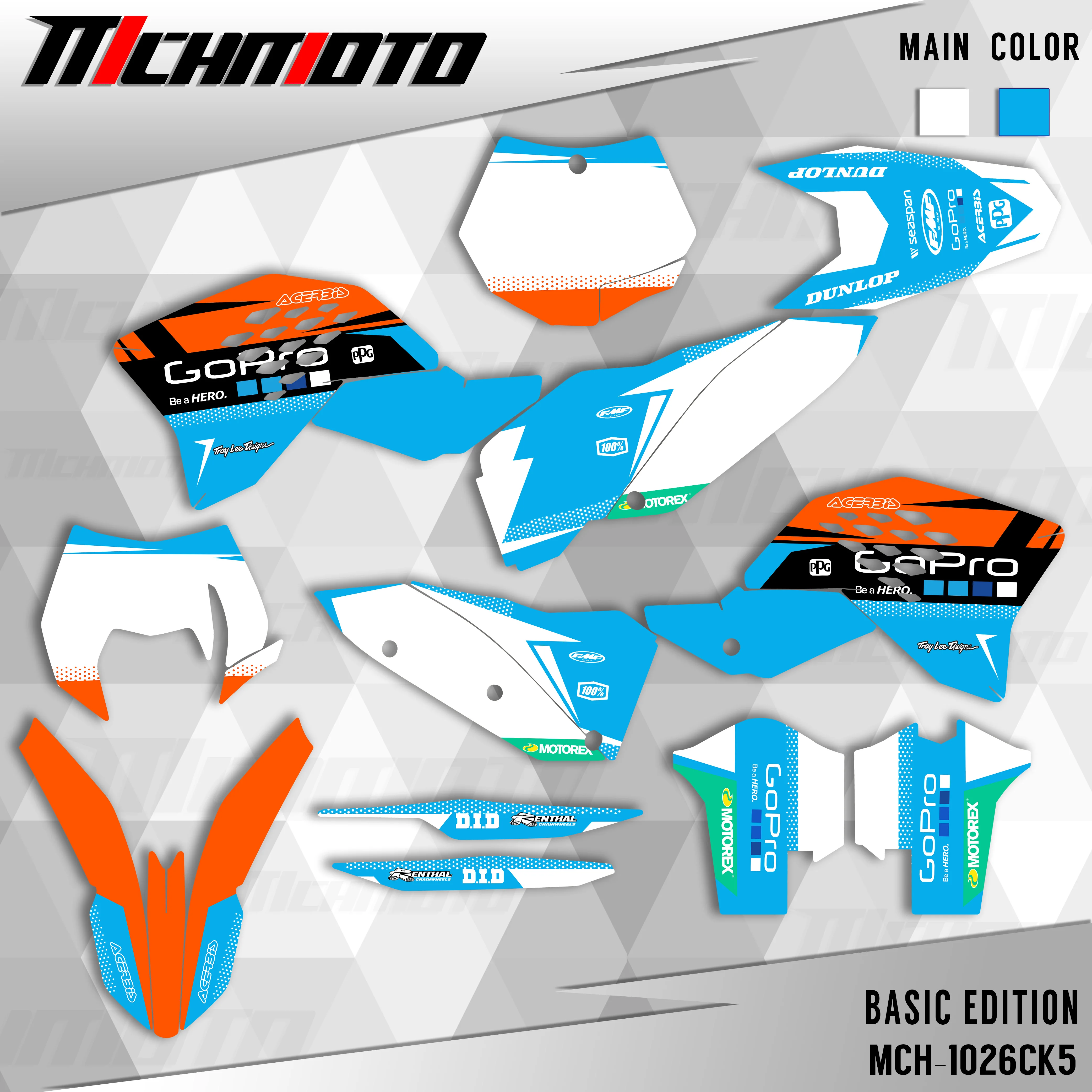 

MCHMFG For KTM Graphics Decals Stickers Motorcycle Background For KTM EXC EXCF 125 250 300 450 2008 2009 2010 2011 003