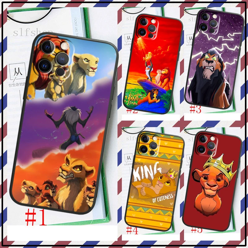 

The Lion King Disney Phone Case For Apple iPhone 14 13 12 11 SE XS XR X 7 8 6 5 mini Plus Pro MAX 2020 Black FUndas TPU