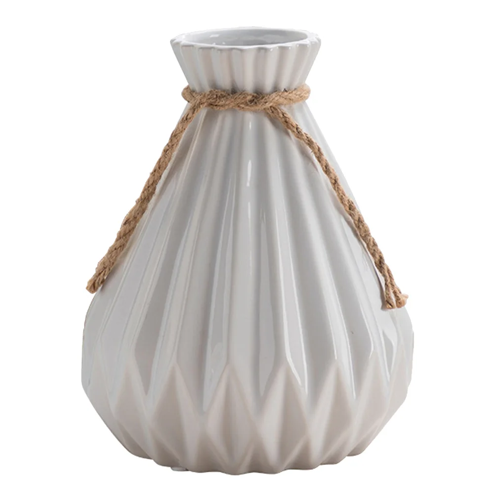 

Vase Flower Decorative Planter Ceramic Creative Ornament Stylish Floral Flowerpot Gardening Household Style Art Nordic Ceramics
