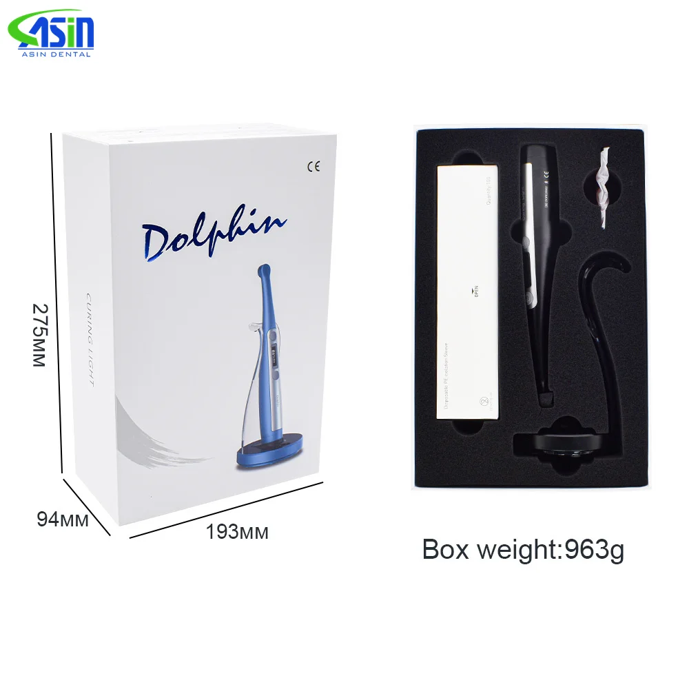 DEASIN Black Dolphin Стоматологическая беспроводная 1-секундная лампа для отверждения