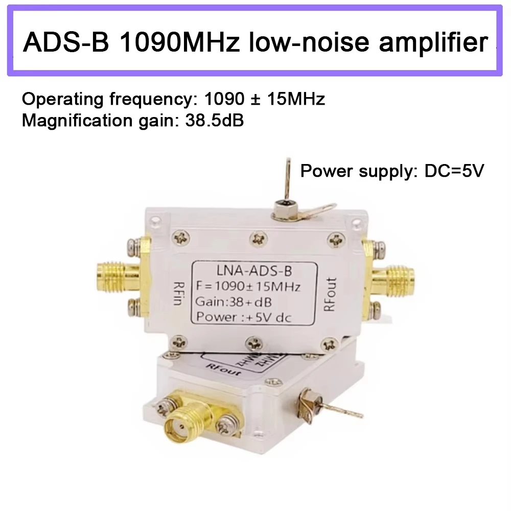 Полосовой радиочастотный модуль РЧ-усилитель Усилитель усиления 1090 МГц 5 В Блок