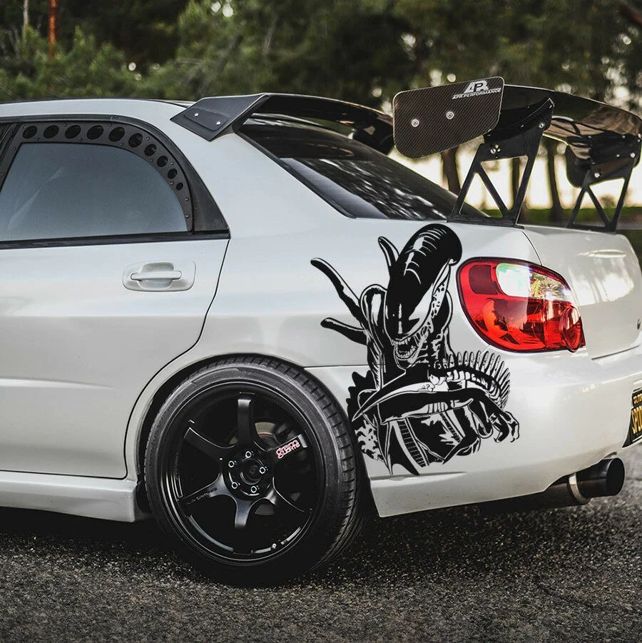 2 шт. автомобильные виниловые наклейки с изображением инопланетянина |