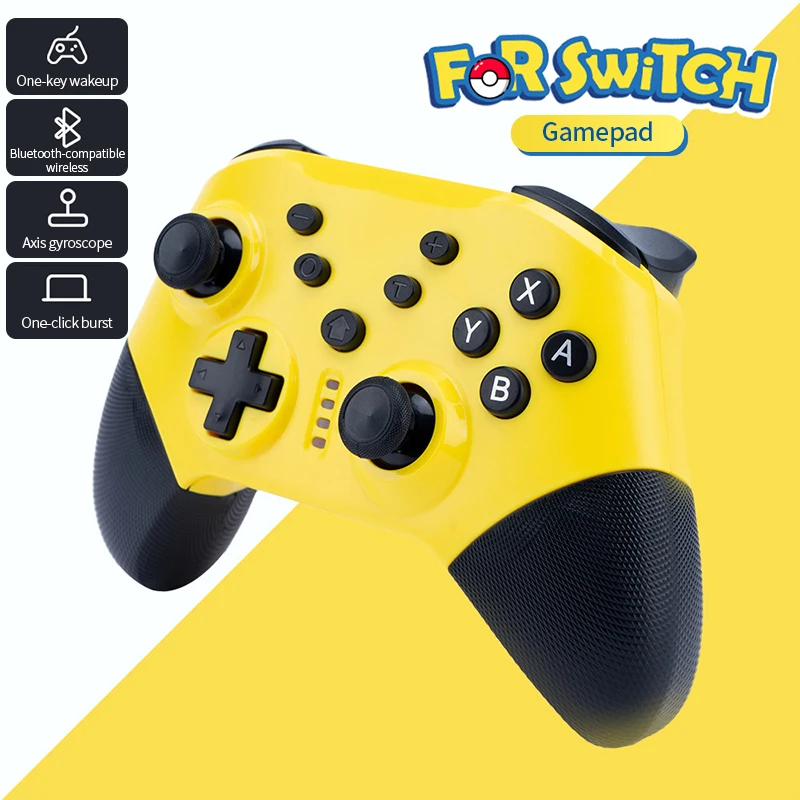 

Беспроводной игровой контроллер для Switch/Switch Lite/Win7/10, встроенный аккумулятор, беспроводной контроллер с ручкой для Switch Pro