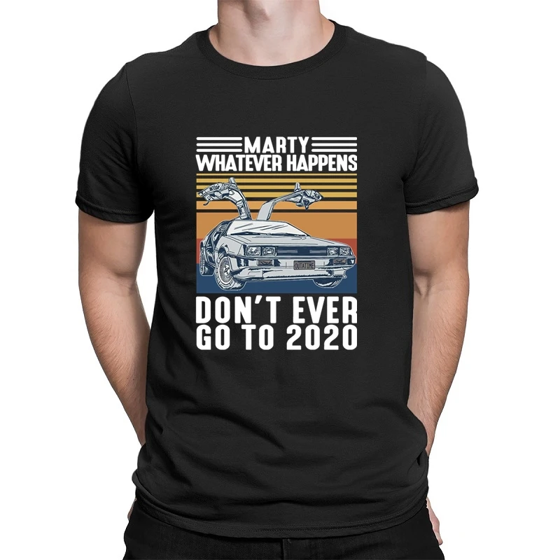 

Envmenst 100% cotton t-shirt men marty whatever happens don't ever go to 2020 men's short-sleeve men clothing casual tops tees