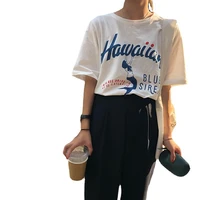 women letter printed short sleeved t shirt spring and summer new loose korean version design comfortable student top ins y2k