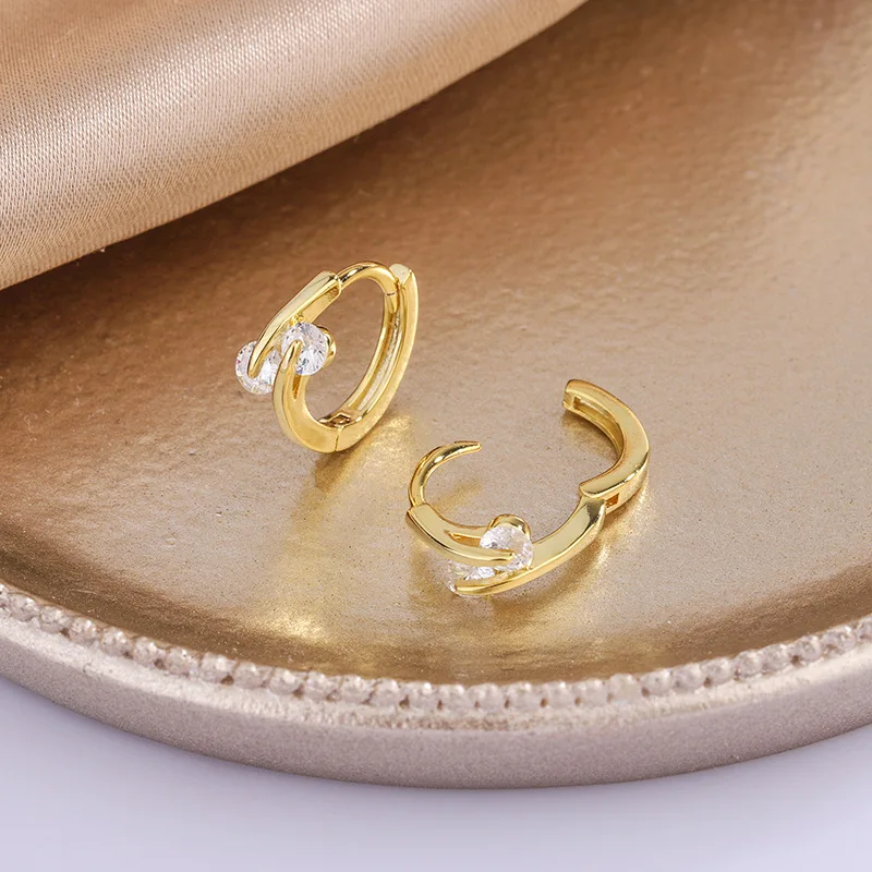 

Simple Retro Style Copper Metal Ear Ring Girls Fashion Jewelry Accessories