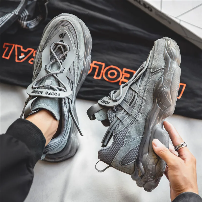 Men's Casual Shoes Fashion Male Running Shoes Black Sports and Leisure Lightweight Hard-wearing Spring 2022 New Men's Sneakers