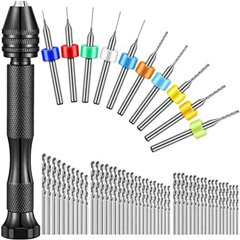 

59Pcs Hand Drill Bits Set,49Pcs Metal Pin Vise Hand Drill Mini Mini Twist Drill Bits And 10Pcs Carbide PCB Rotary Tools
