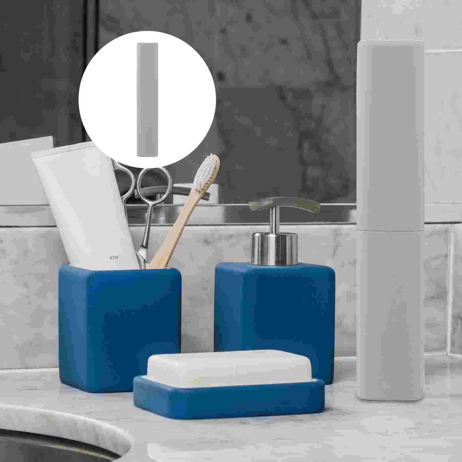

Holder Case Travel Box Storage Toothpaste Portable Carrying Hanger Cap Container Dispenser Covered Cover Stand Hard Outdoor