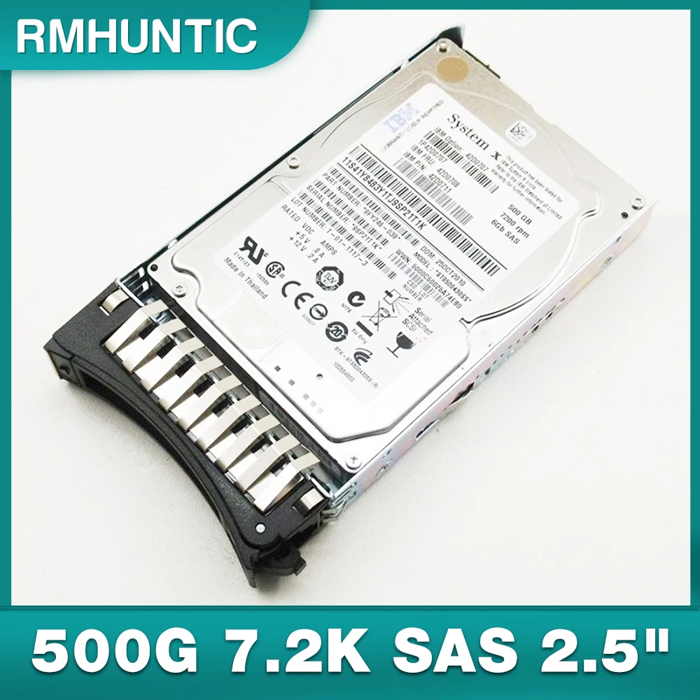 HDD For IBM Hard Disk X3850X5 X3950X5 42D0708 42D0707 500G 7.2K SAS 2.5