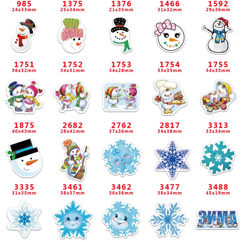 

Free Shipping DIY Snowman, snowflake Craft Supplies Peace Printed Flat Back Planar Resins 10 Pieces. PR985