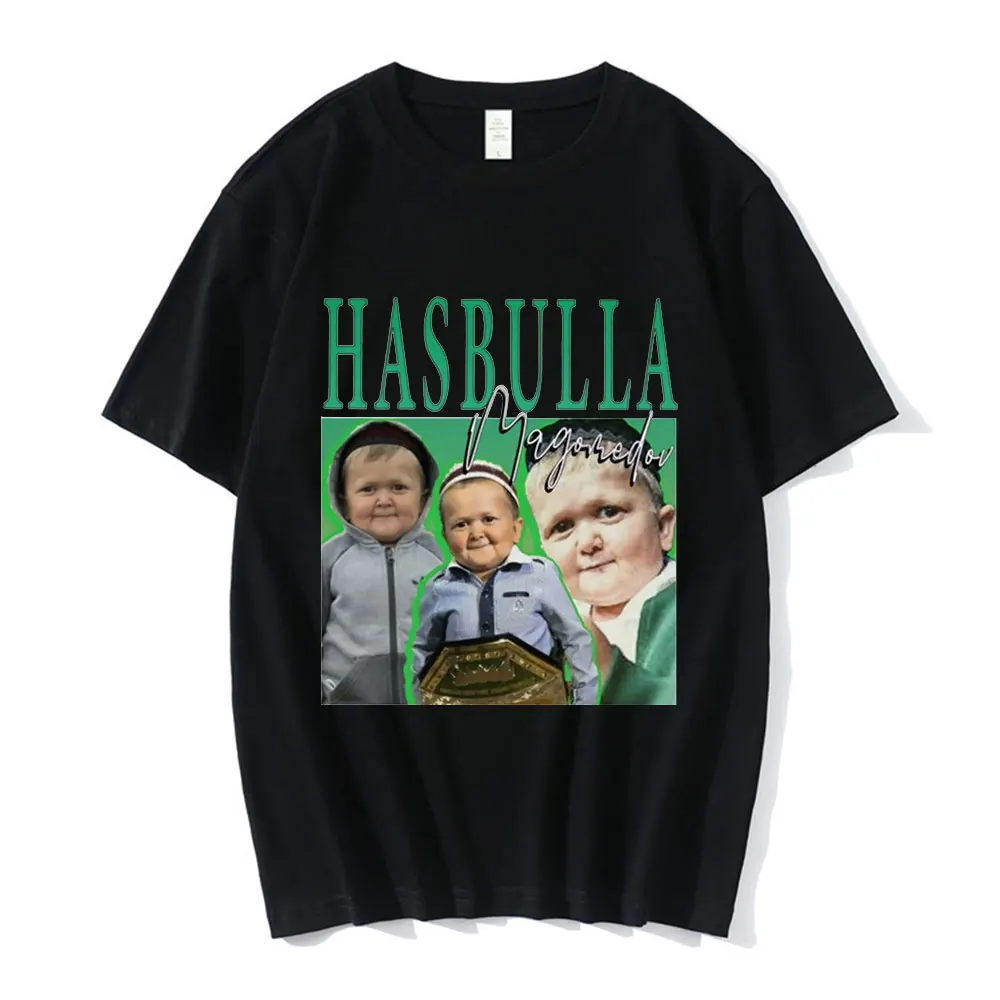 

Футболка Hasbulla Fighting Meme для мужчин и женщин, мини-футболка Khabib футболка блогера, высокое качество, с круглым вырезом, хлопковые футболки больш...