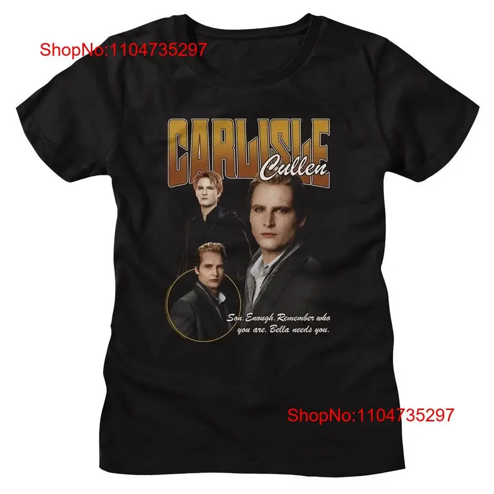 Фото Женская футболка Twilight Movie Saga CARLISLE BELLA NEEDS YOU, новая черная хлопковая винтажная стираная слегка дизайнерская одежда, стильная №1