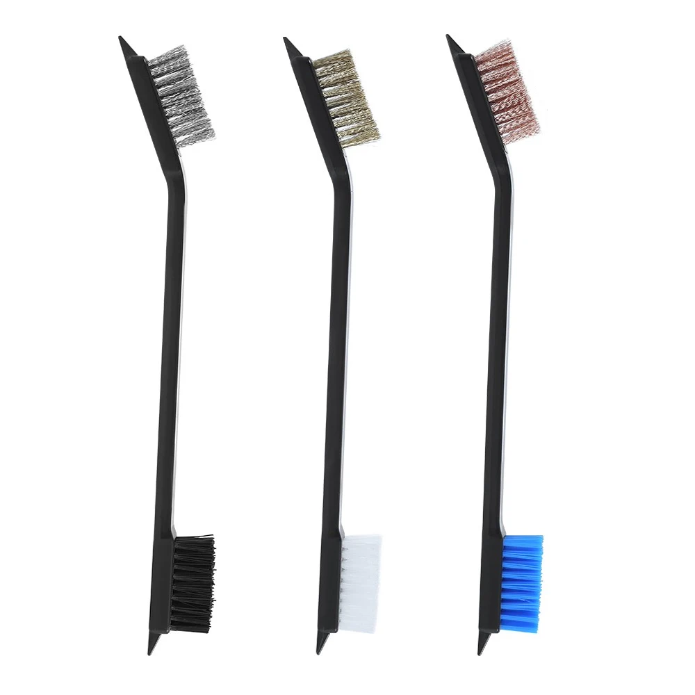 

3Pcs/set Double-Ended Gun Cleaning Brushes 7 Inch Brass Nylon Brushes Gun Cleaning Kit for Cleaning Welding Slag Rust