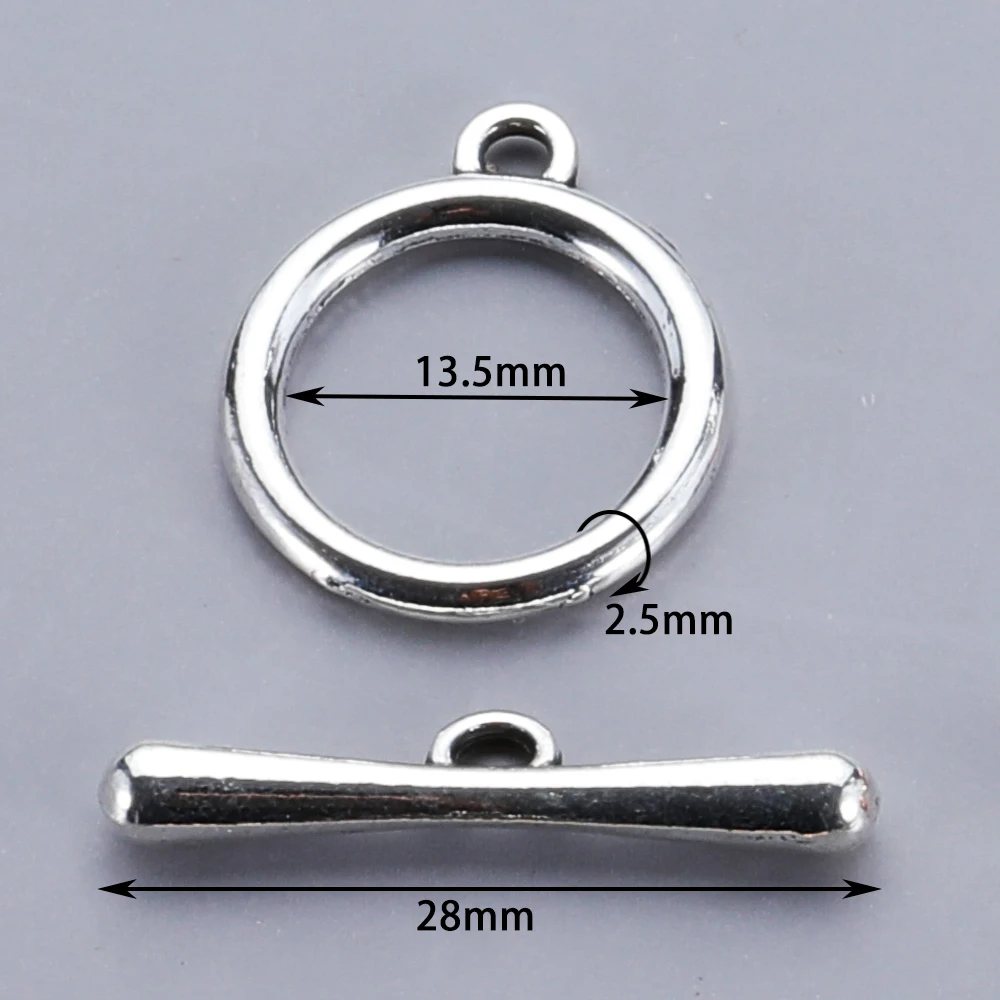 10sets/Lot Classic OT Clasp for Necklace Bracelet Making Stainless Steel 6 Colors Connector Toggle Clasp DIY Jewelry Findings