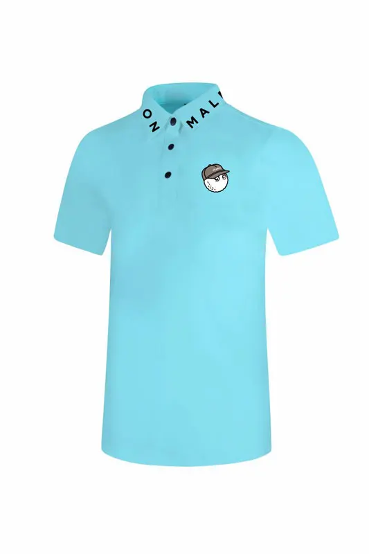 2023 Malbon New Golf Clothing Men's Short-Sleeved T-Shirt Fashion Outdoor High Collar Polo Shirt Spring Summer GOLF Quick Dryer