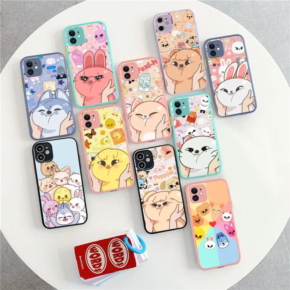 Cute S-Stray K-Kids Phone Case For IPhone 14 X XR XS 7 8 Plus 11 12 13 Pro MAX 13mini Matte Shockproof