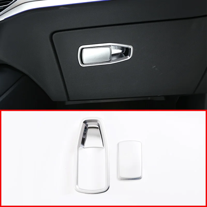 

For BMW 3 Series G20 G28 2020 Car Interior ABS Co-pilot Glove Box Handle Cover Trim Accessories