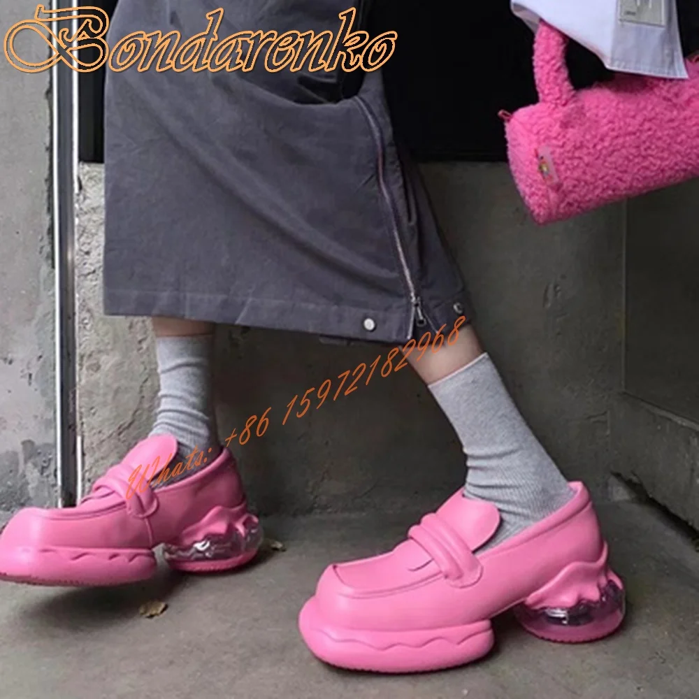 

Туфли-лодочки женские на толстой подошве, пикантная обувь, квадратный носок, однотонные кожаные туфли-лодочки, без застежки, повседневная обувь, странные, весна