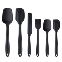 lmetjma 6 piece silicone spatula set non stick heat resistant spatulas turner for cooking baking mixing baking tools kc0320