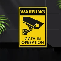 1pc cctv waterproof sunscreen warning signs car sticker video surveillance alarm stickers car styling accessories