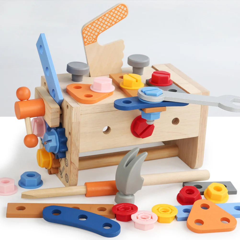 

Boy Toys Tool Table Interactive Children Funny Kids Plaything Toddler Learning Wood