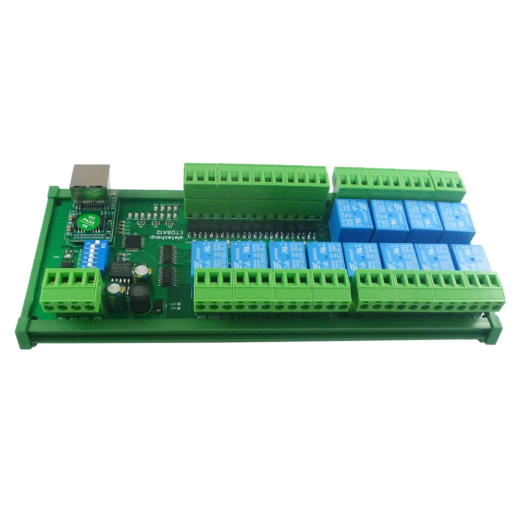 Релейный коммутационный модуль 2 в 1 12 DIO Ethernet/RS485 Modbus RTU сетевой контроллер TCP/IP