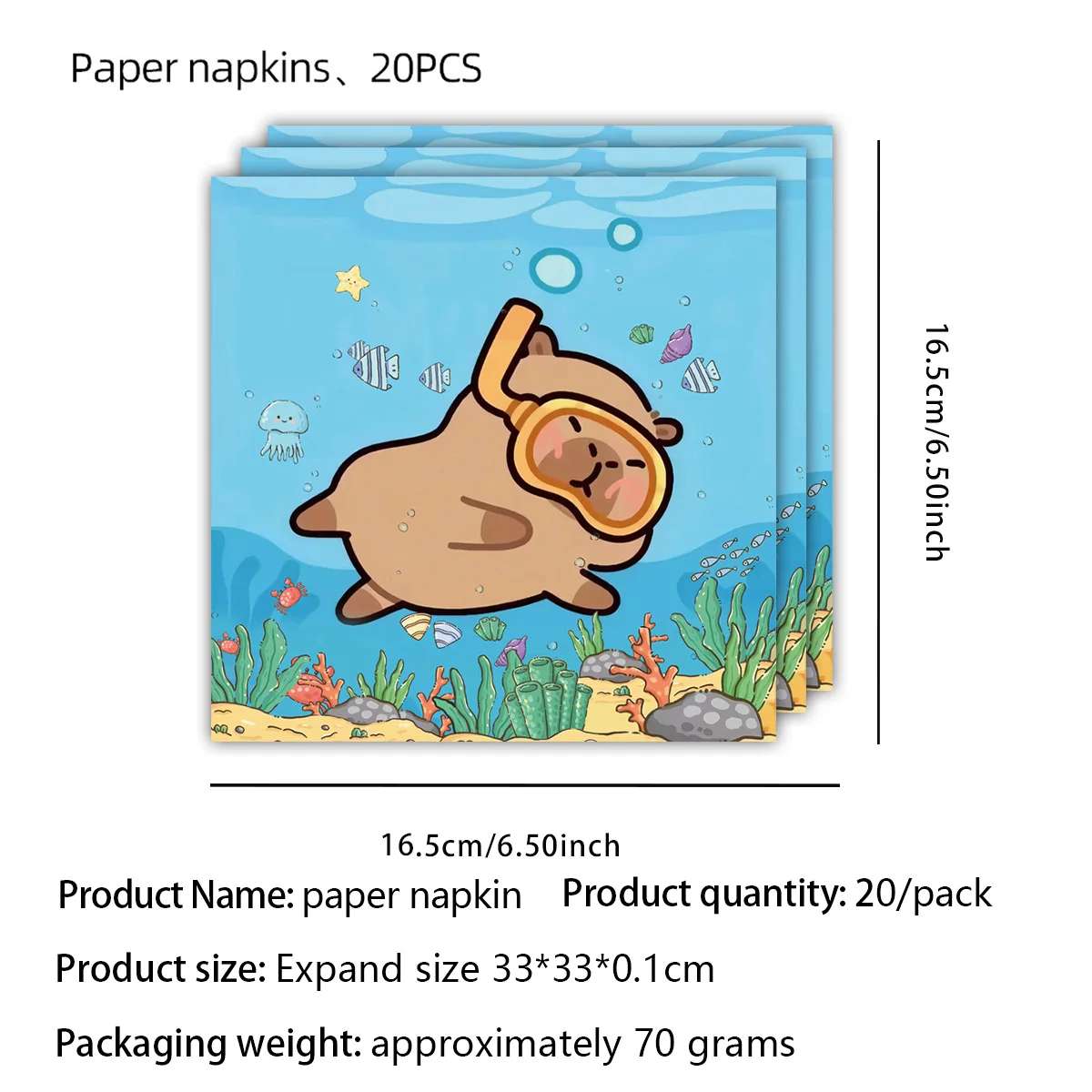 Украшения для дня рождения капибары одноразовая тарелка вечеринки баннеры на