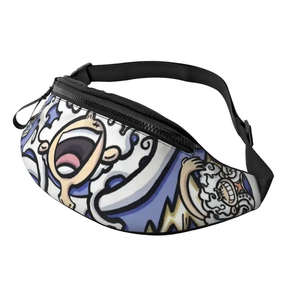 

Nika Gear 5 Cartoon One Piece Waist Bag with Headphone Hole Belt Bag Fashion Hip Bum Bag for Outdoor Casual Travelling Hiking Cy