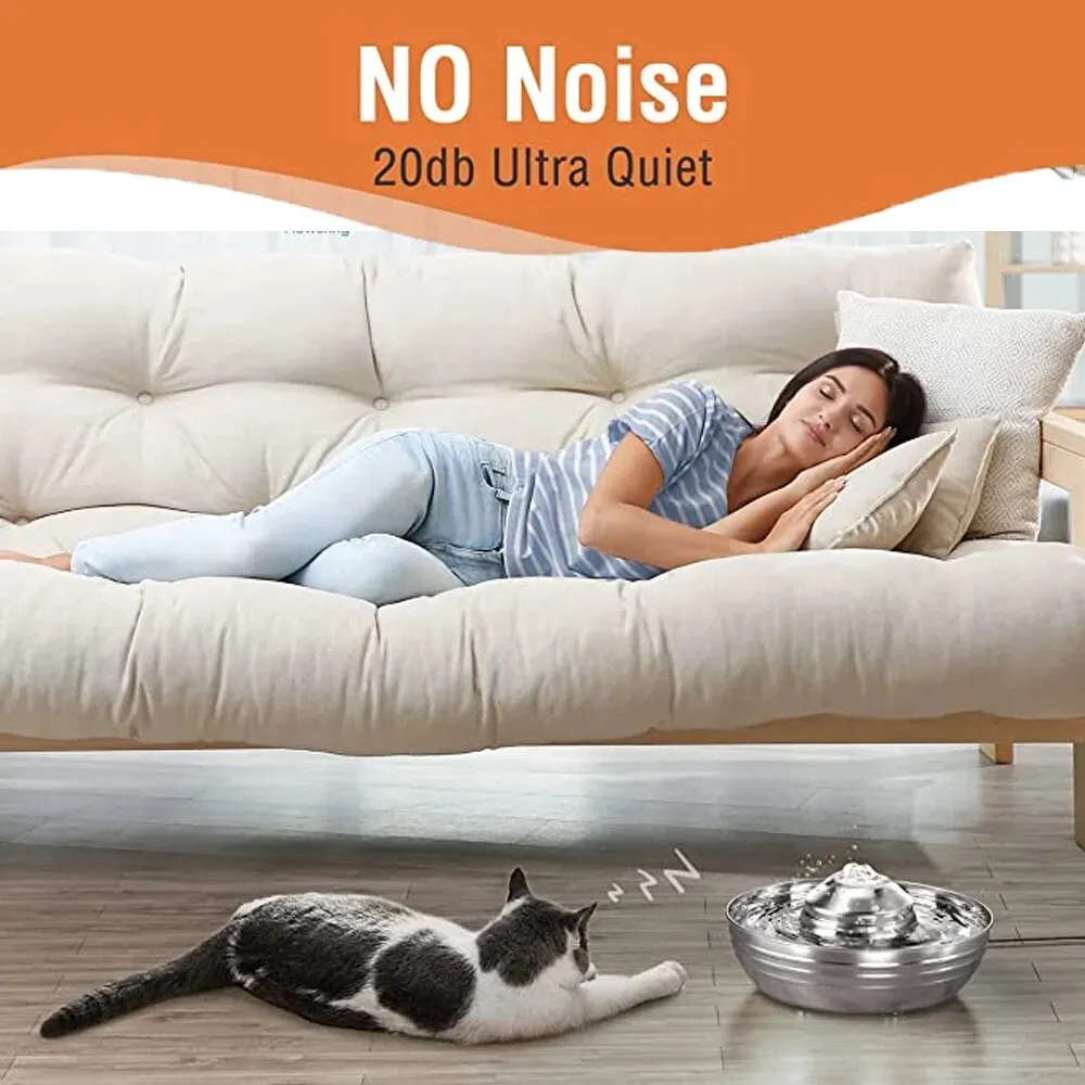 Автоматический Поильник для кошек питьевой фонтан из нержавеющей стали