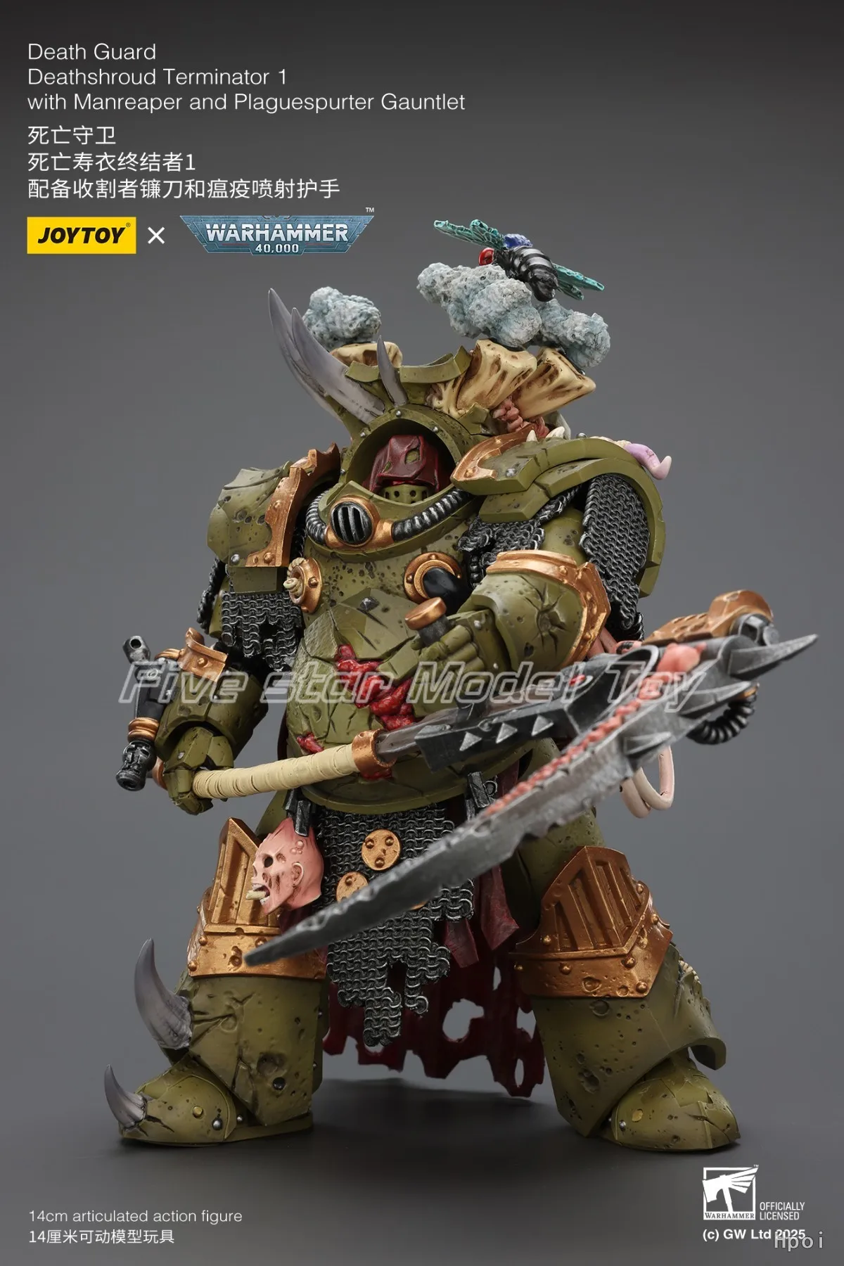 Фото 【UA】JOYTOY Warhammer 40K Масштаб 1/18 Фигурки Death Guard Deathshroud Terminator 1 Модели Игрушки Подарки №3