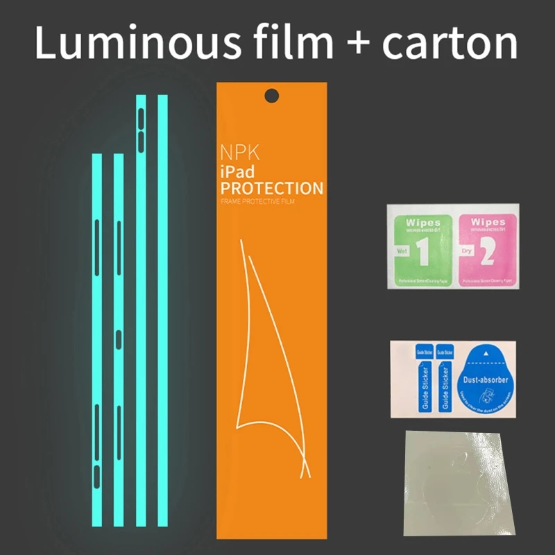 

Tablet Frame Protector Film Luminous PVC for ipad Series Side Films Compatible Mini 6 Pro 2021 Anti-Drop Scratches