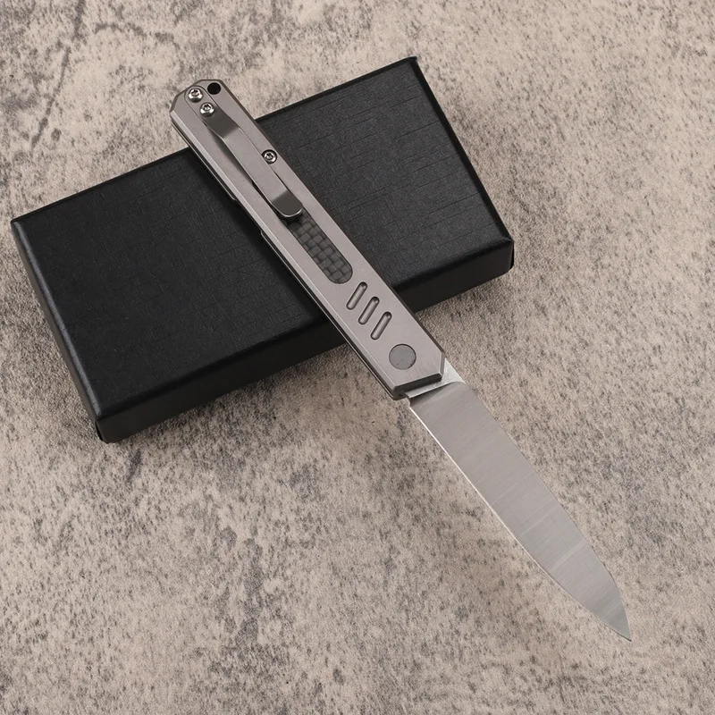 Складной нож 14C2 8N со стальным шарикоподшипником рукоятка из титанового сплава