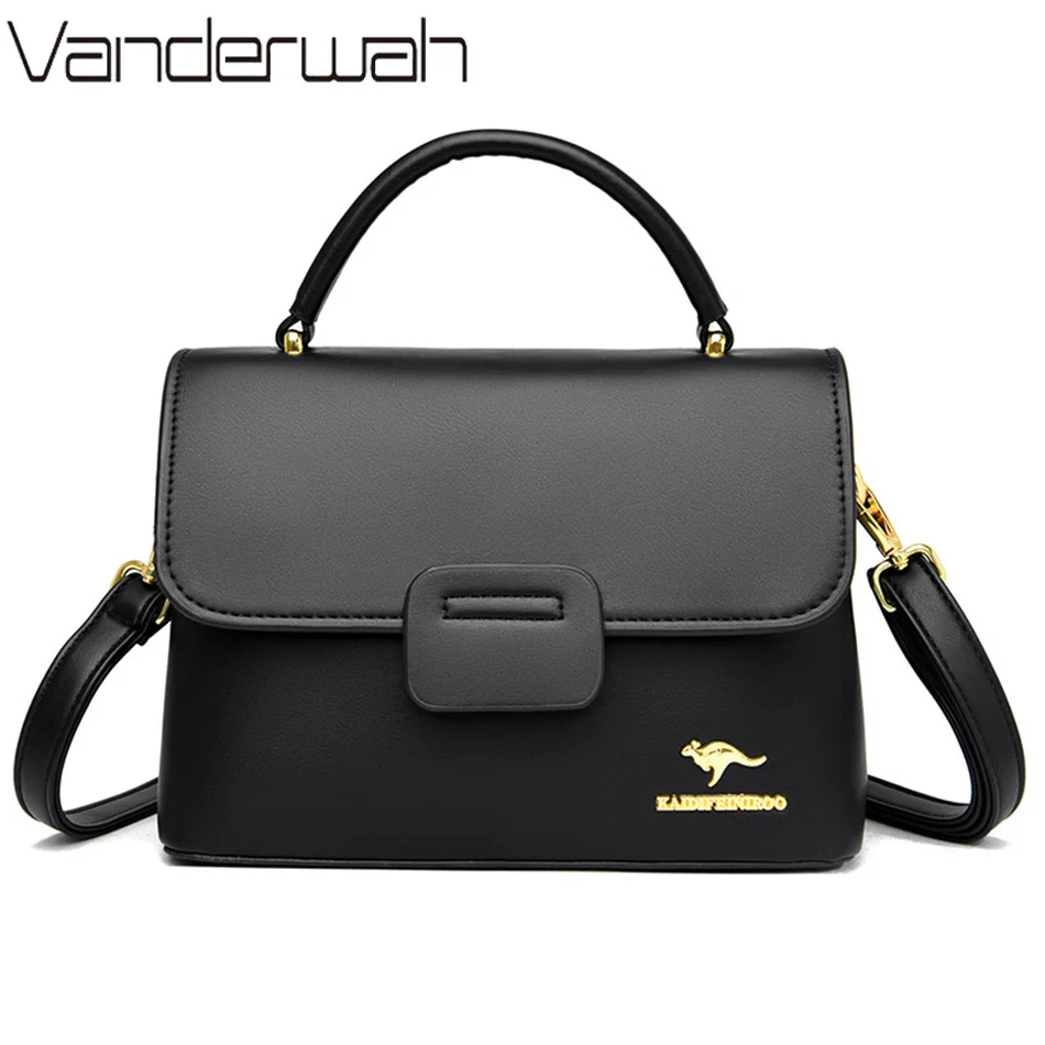 

Women's Solid Color Leather Handbag 2023 Brand Designer Shoulder Crossbody Sac Luxury Ladies High Quality Messenger Sac A Main