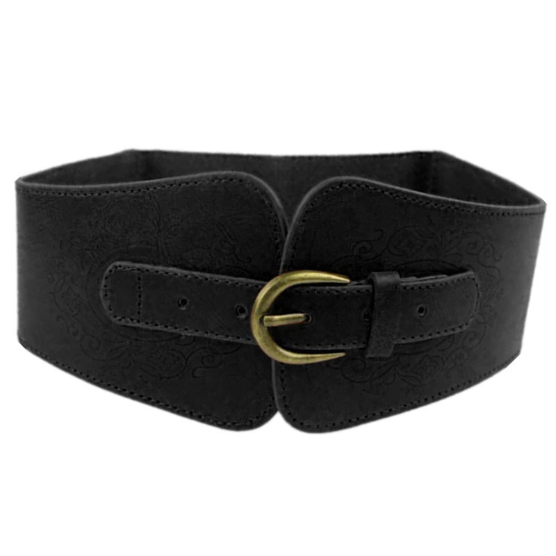 Новинка Женский широкий дизайнерский ремень в стиле ретро имитация кожи пряжка с