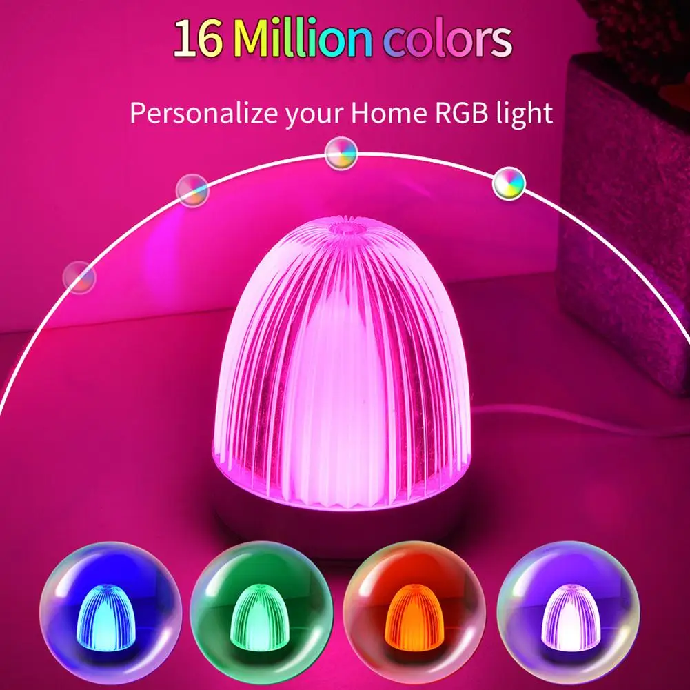 

Цветной ночник, регулируемый Wi-Fi светильник для чтения с дистанционным управлением, настольная лампа с функцией таймера для спальни, домашний декор
