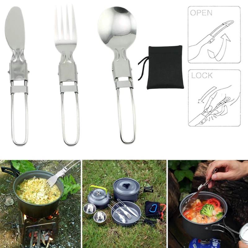 Столовая посуда для кемпинга складные столовые приборы пикника пешего туризма и