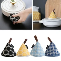 1 pot holder clip cover anti scalding triangle pot handle cap embroidery kitchen casserole kitchen bbq tools