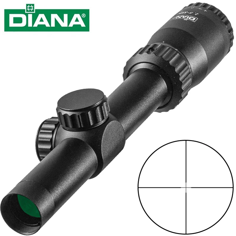 

DIANA 1.5-5X20 Hunting Riflescope Outdoor Gun Aiming Dense Point Line Differentiation Internal Short Rifle Optics Scope