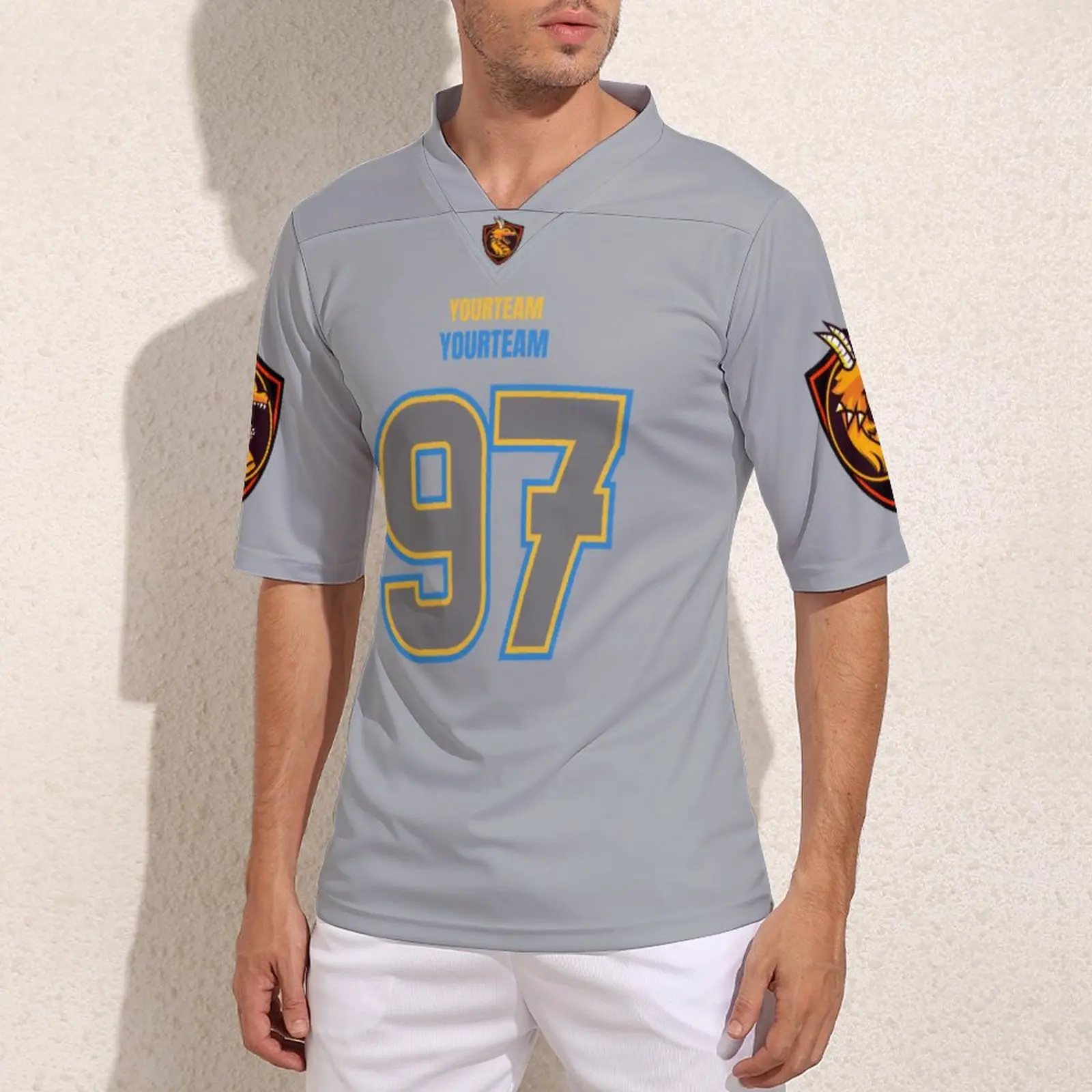 

Customization Los Angeles No 97 Rugby Jersey Workout Stylish Football Jerseys Mans Your Design Rugby Shirts