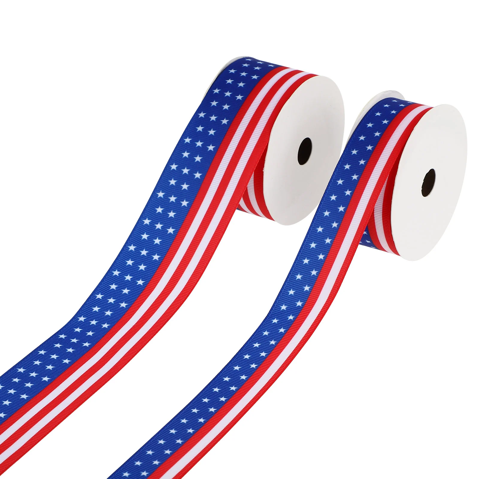 

2 Rolls Veterans Day Ribbon 4th Of July Wrapping Ribbons Gift Packaging Ribbon Ribbons for Memorial Day