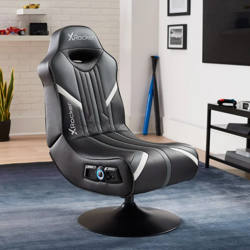 

X Rocker Nebula Pedestal Gaming Chair White 2.1 Bluetooth Audio