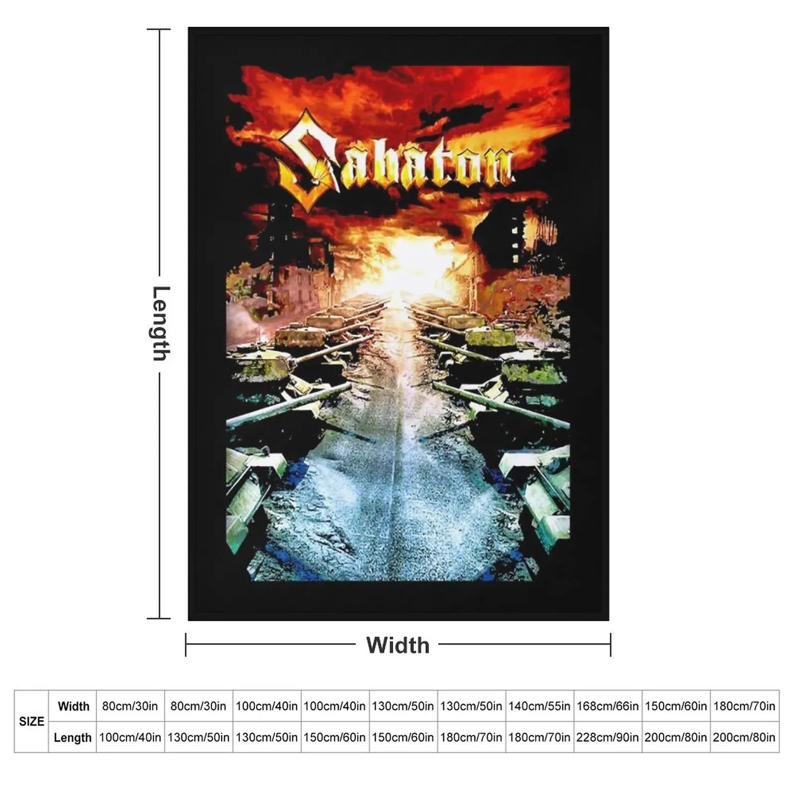 Фланелевое одеяло с группой Sabaton