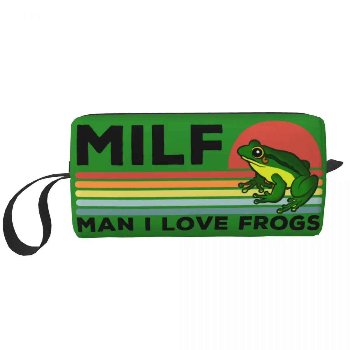 

Milf Man I Love Frogs Makeup Bag for Women Travel Cosmetic Organizer Fashion Storage Toiletry Bags Dopp Kit Case Box