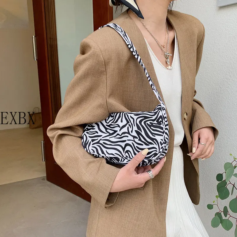 

Bags for Women Crossbody 2023 Animal Pattern Print Nylon Shoulder Bag Casual Women Handbag Butterfly Woman Ladies Underarm Bags
