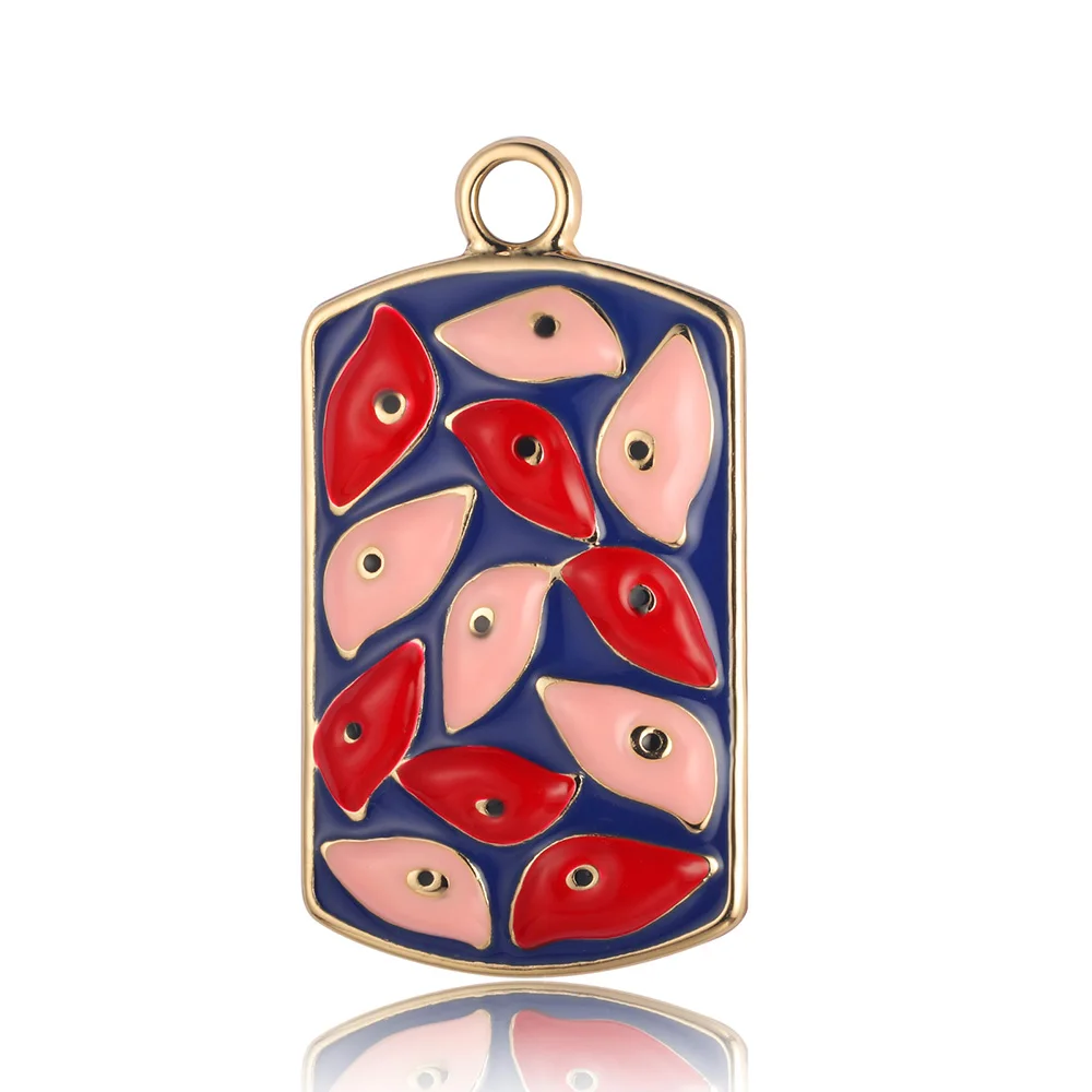 5 шт./партия, яркие эмалевые подвески для браслета, 23 х43 мм
