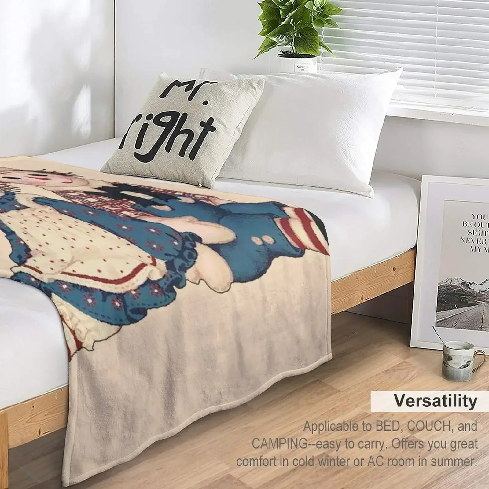 Одеяло Raggedy Ann and raggedy andy Nap Soft Plaid Летние мягкие одеяла